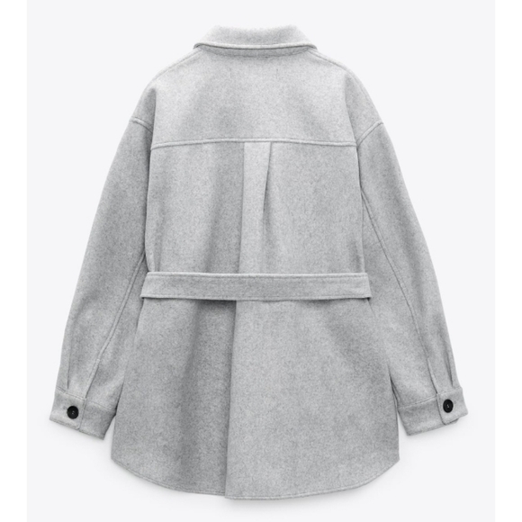 ZARA soft belted overshirt - Picture 2 of 10